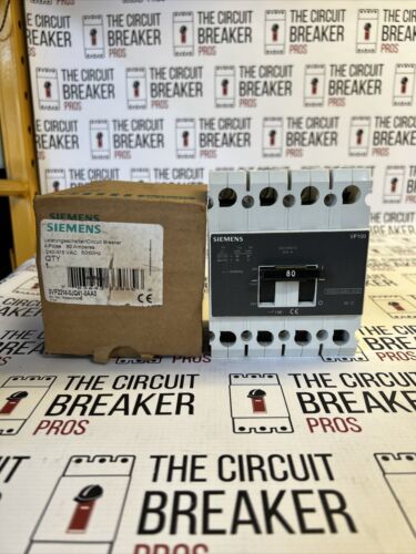 Siemens 3VF2214-0JQ41-0AA0  CIRCUIT BREAKER 4P 80 Amp New I’m Box