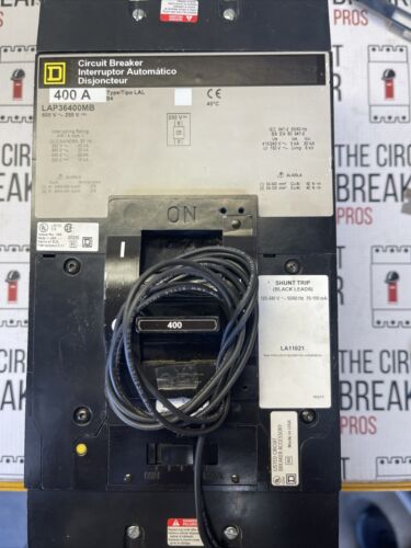 Square D LAP36400MB 400 Amp 600V  Circuit Breaker-Warranty￼ Shunt Trip LA11021